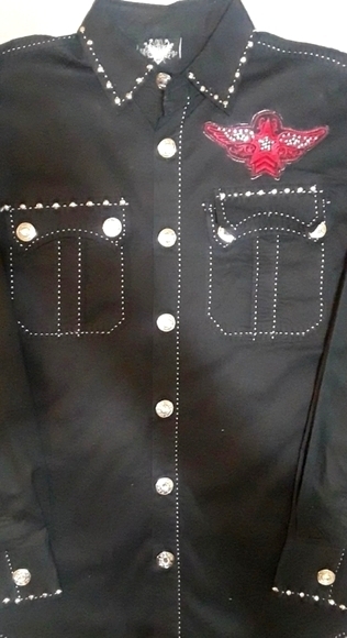 ⚫️Hama Jeans Longsleeve Shirt. Men's Size: Medium - Picture 7 of 7